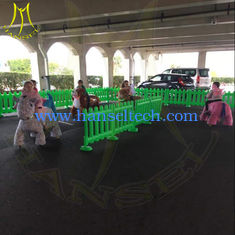 الصين Hansel electronic funny battery operated kids ride on plush horse for park المزود