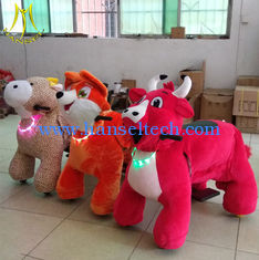 الصين Hansel  amusement kiddie ride on stuffed electric mountable animals for kids المزود