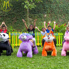 الصين Hansel amusement park electric coin operated walking motorized operated animal المزود