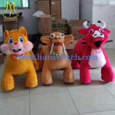 الصين Hansel amusement park walking stuffed plush animal kids ride on unicorn toy المزود