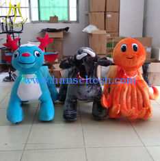 الصين Hansel amusement park walking electric plush rideable toy motorized animals المزود