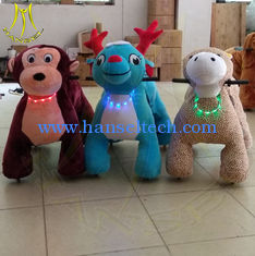 الصين Hansel amusement park commercial electric ride on plush motorized animals المزود