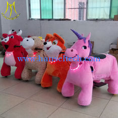 الصين Hansel electric amusement rides game for kid power with 4wheels plush pony horse factory المزود