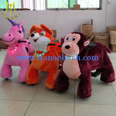 الصين Hansel wholesales electric walking unicorn plush toy animales scooters for mall المزود
