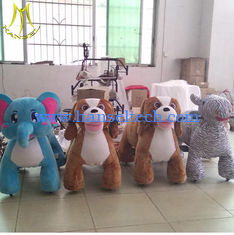 الصين Hansel children stuffed animals with 4wheels ride on animal toy for shopping mall المزود
