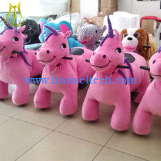 الصين Hansel shopping mall plush animal toy riding for adult coin operated electric plush motorized المزود