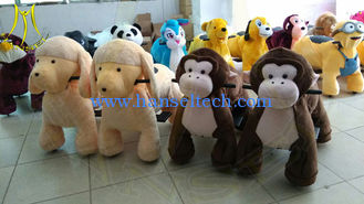 الصين Hansel shopping mall electric walking large plush ride on animal toys المزود