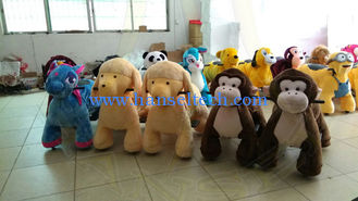الصين Hansel shopping mall electric walking animal large plush ride toy for sale المزود