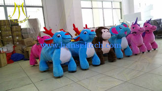 الصين Hansel walking electric plush toys coin operated kiddie ride on animals المزود