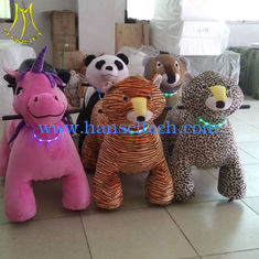 الصين Hansel Stuffed animal car ride electric motorized plush riding animals with light necklace المزود