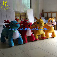 الصين Hansel amusement park walking coin operated soft stuffed animal car ride on toy المزود