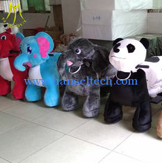 الصين Hansel  hot selling plush walking electronic kid riding animals for mall المزود