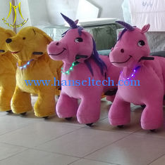 الصين Hansel adult ride on toys stuffed animals on wheels plush rideable animal toy المزود