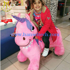 الصين Hansel coin operated electric plush motorized animal electric ride on horse toy المزود