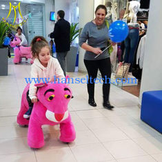 الصين Hansel walking coin operated ride stuffed ride on furry animal المزود