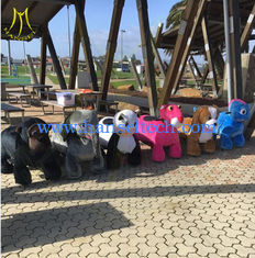 الصين Hansel animal motorized ride large plush ride toy on wheels animal drive toy amusement rides equipment المزود