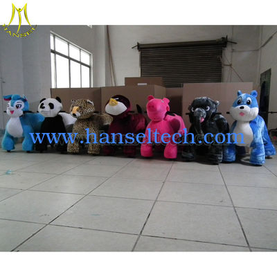 Hansel Animal Kiddie Rides Animal Walking Toys Plush Motorized Animals المزود