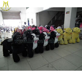 Hansel Motorized Plush Riding Animals 4 Wheels Bicycle Toy Happy Animals Ride Animal Ride المزود