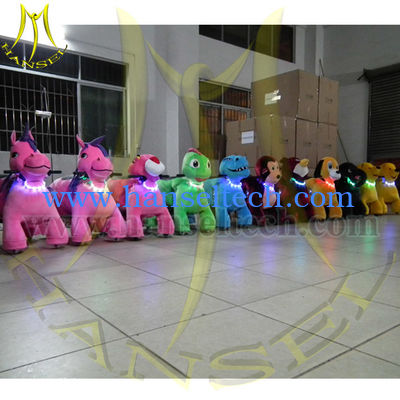 Hansel coin operated plush motorized riding animals coin operated animal scooters in mall المزود