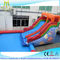Hansel red and blue kids amusement park equipment inflatable climbing structure water pool sidel المزود