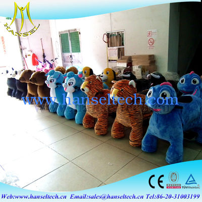 Hansel playground equipment rocking mini helicopter amusement ride coin operated dinosaur ride scooter stuffed animal المزود