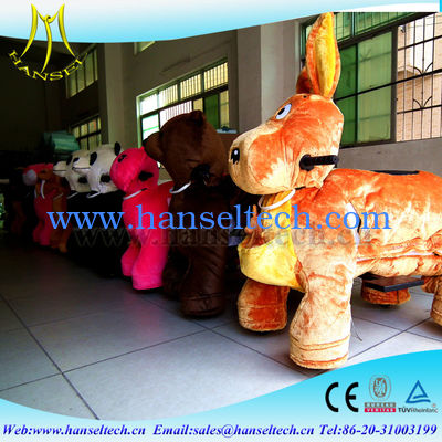 Hansel playground equipment rocking commercial kids rides coin operated dragon ride walking stuffed animal scooter ride المزود