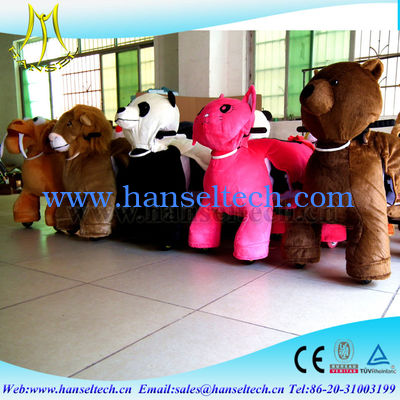 Hansel playground equipment rocking commercial kids rides coin operated dragon ride walking stuffed animal scooter ride المزود