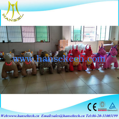 Hansel stuffed animal scooter ride electric mini carousel rides for sale 4 wheel kid ride amusemnt park game machine المزود