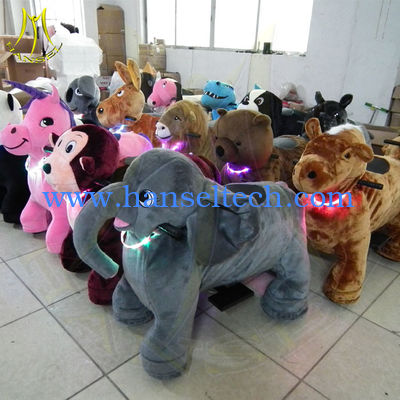 Hansel family entertainment center coin operated dragon ride electrical animaltoy riding stuffed animal scooter ride المزود