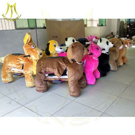 Hansel coin operated kiddie rides for sale plush unicorn electric scooter cow electric motorized scooter with battery المزود