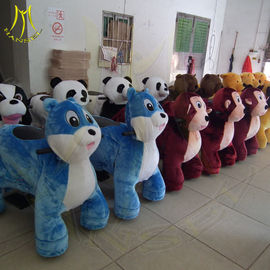 Hansel kiddie ride small train rohs standard luck cow electric motorized scooter with coin operated animal scooter ride المزود
