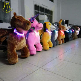 Hansel stuffed animal car ride electric coin operated pony rides for kids zoo riders at the mall riding dinosaur toys المزود
