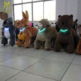 Hansel giant plush animals kids ridingmechanical walking animal bike coin operated car kids ride on car kiddy ride المزود