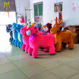 Hansel plush electric horse toy coin operated gaming machines bull riding toys for kids giant animals kids riding المزود