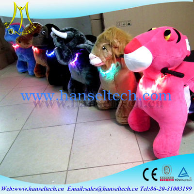 Hansel amusement ride manufacturers battery operated dinosaur toys giant animals kids riding giant plush animals kids المزود