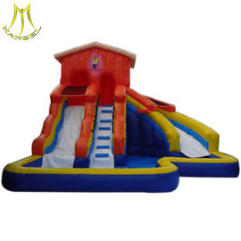 Hansel low price amusement park giant inflatable pool slide for adult manufactruer in Guangzhou المزود