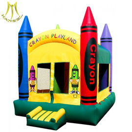 Hansel 2018 factory for sale  theme park kids indoor playground hot fun house inflatable bouncy المزود