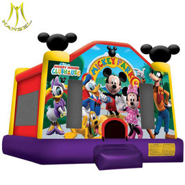 Hansel 2018 factory for sale  theme park kids indoor playground hot fun house inflatable bouncy المزود