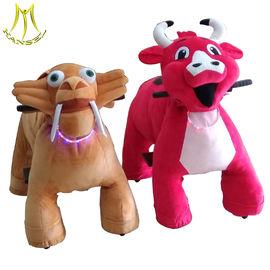 Hansel amusement plush horse on wheels kids ride on animal toy for sale المزود