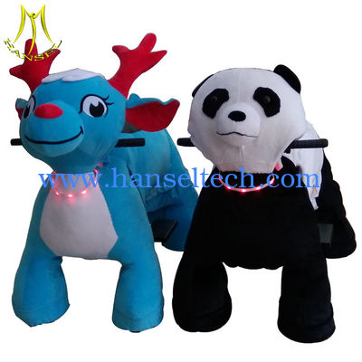 Hansel mall plush electric stuffed animal ride motorized animals in Guangzhou المزود