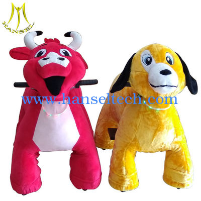 Hansel attractive kids walking animal ride eletrocinc plush ride on animals المزود
