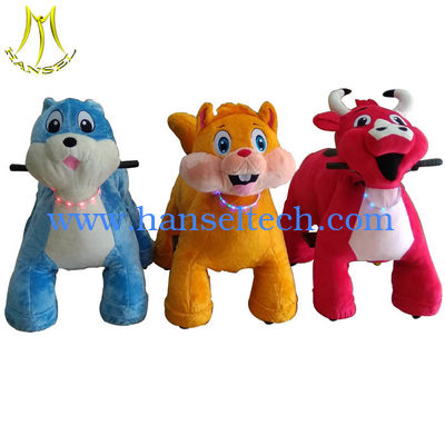 Hansel high quality  outdoor playground plush motorized animals for mall المزود