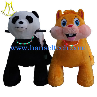 Hansel high quality  outdoor playground plush motorized animals for mall المزود