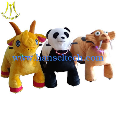 Hansel high quality  outdoor playground plush motorized animals for mall المزود