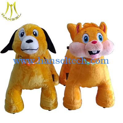 Hansel latest coin operated plush motorized animals for amusement park المزود