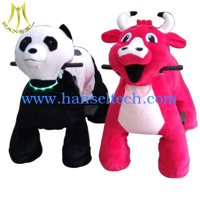Hansel latest coin operated plush motorized animals for amusement park المزود