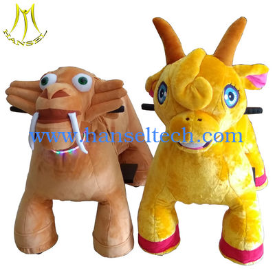 Hansel latest coin operated plush motorized animals for amusement park المزود
