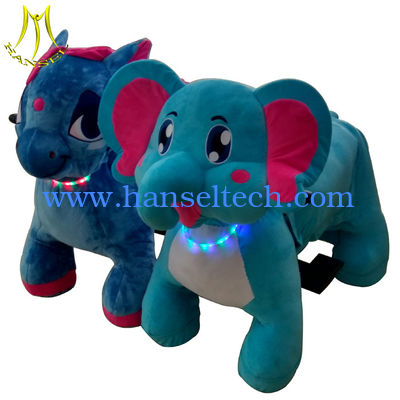 Hansel hot selling kids plush battery operated animal toy ride from China المزود