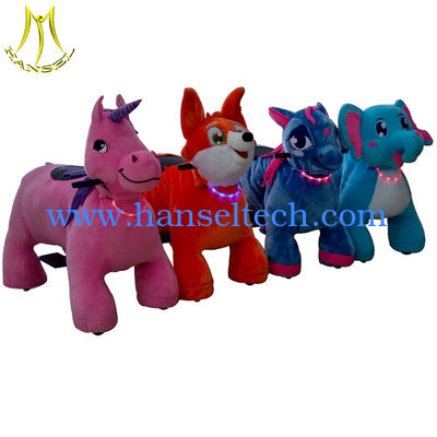 Hansel kids plush power wheels ride on animal for outdoor playground المزود