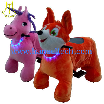 Hansel cheap indoor stuffed animal toy ride electric kids ride on animal toy المزود